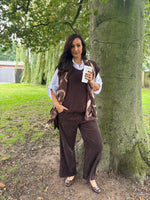 Chocolate Shirt and Tank Two Piece Gio